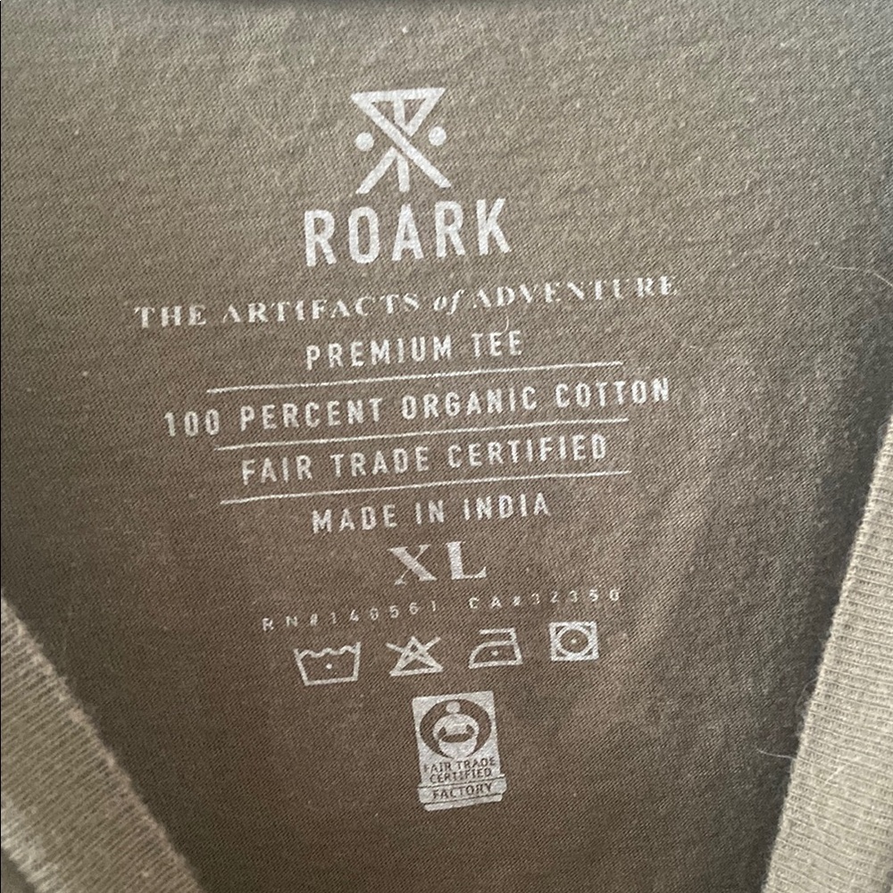 Roark Olive Green Men's T-Shirt - Picture 2 of 3
